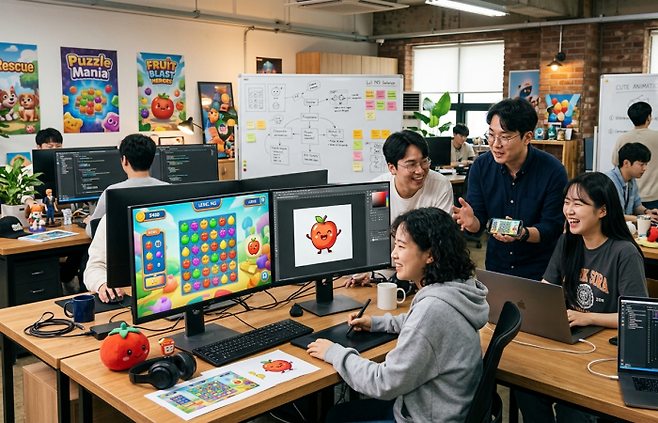 국내 게임사들이 새로운 먹거리로 캐주얼 게임을 꼽고 대규모 투자에 나섰다. 이미지=AI(제미나이) 생성