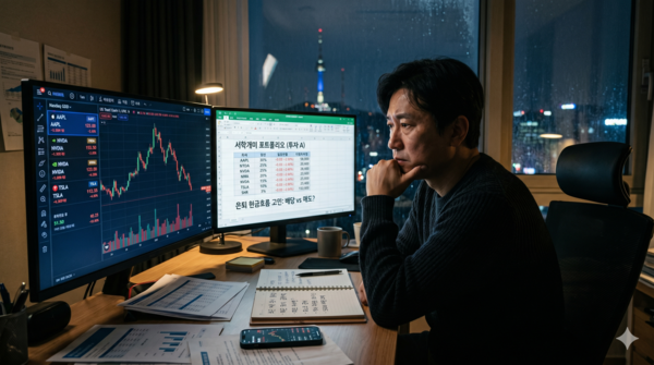 미국 증시 변동성 확대 속 개인 투자자들의 자산 배분 고민이 커지고 있다. /Google Gemini 생성 이미지