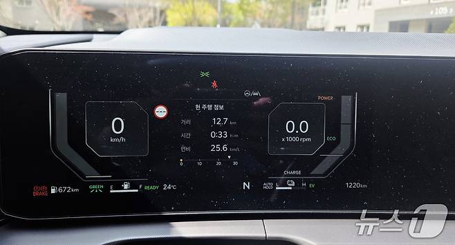 니로 하이브리드 도심 주행 후 연비. 2026.04.011/뉴스1 박기범 기자