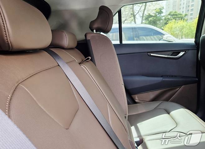 니로 하이브리드 2열 리클라이닝 각도. 2026.04.011/뉴스1 박기범 기자