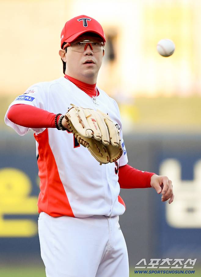 7일 광주 기아챔피언스필드에서 열린 KIA와 삼성의 경기. KIA 양현종이 숨을 고르고 있다. 광주=박재만 기자 pjm@sportschosun.com/2026.04.07/