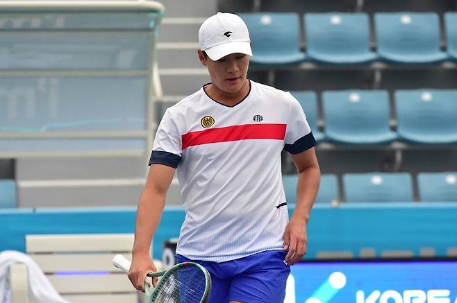 한국 테니스의 에이스 권순우도 부산오픈 1회전 문턱을 넘지 못했다. 부산오픈 제공