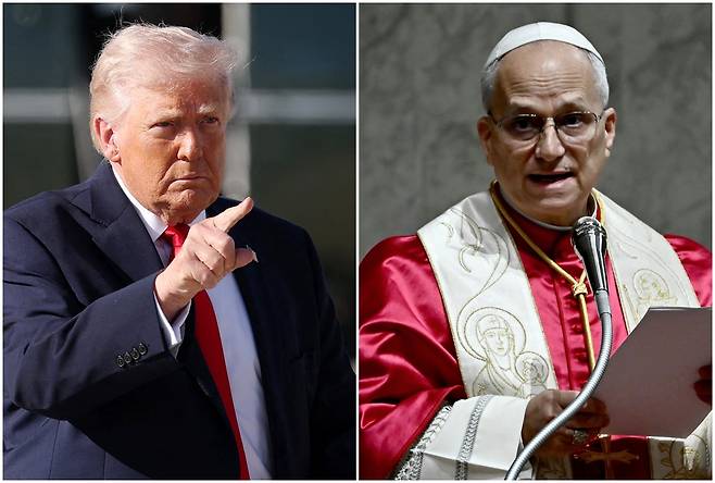 도널드 트럼프 미국 대통령과 교황 레오 14세. /조선일보DB