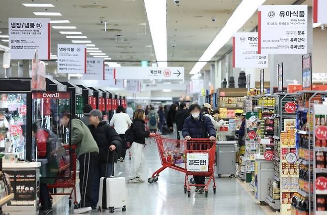 서울 시내 대형마트에서 소비자들이 장을 보는 모습.ⓒ뉴시스