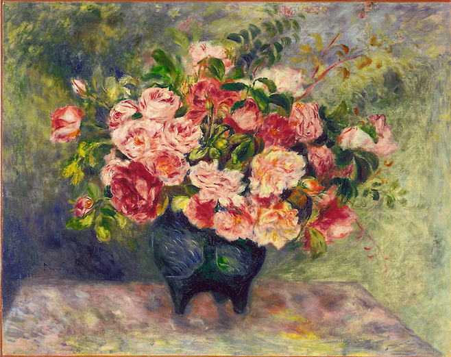 피에르-오귀스트-르누아르, 꽃병의 장미 1880년경 캔버스에 유채 58.5X73.cm ⓒ노원아트뮤지엄