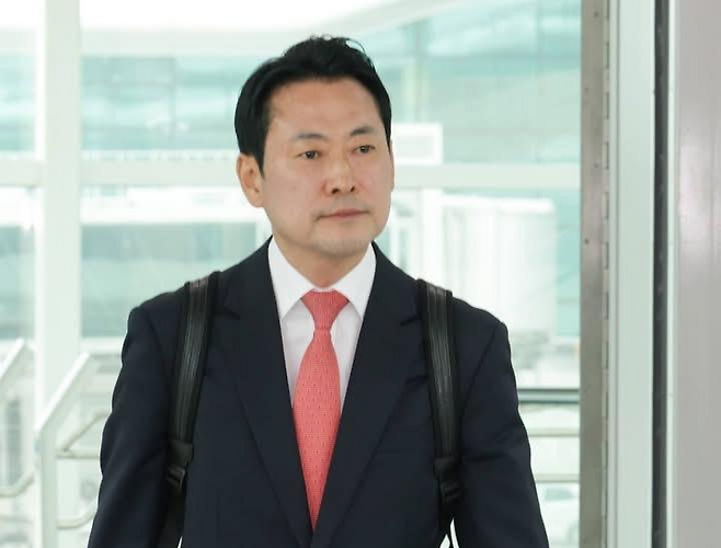 장동혁 국민의힘 대표가 지난 11일 미국 워싱텅 DC 방문을 위해 출국길에 오르고 있다. 장동혁 국민의힘 대표 페이스북 캡처