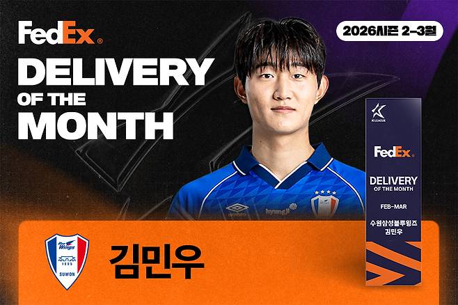 수원 삼성 미드필더 김민우. /사진=한국프로축구연맹 제공