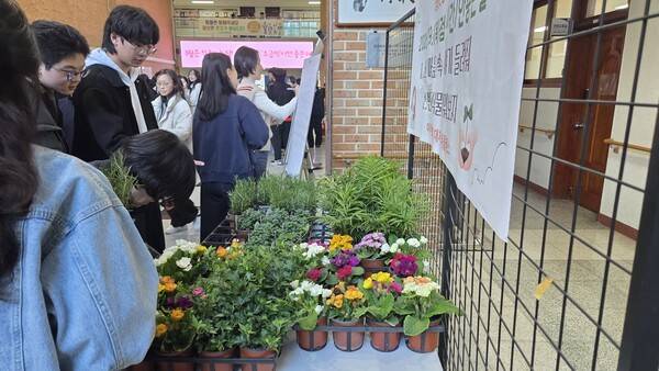 지난달 19일 열린 반려식물 나눔행사.
