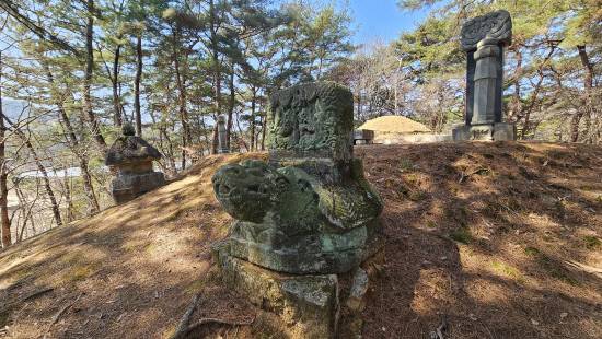 단종 태실지에 친일인사 최연국의 묘가 조성돼 있다.