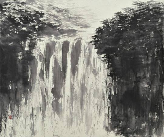 Waterfall, 130x162cm, Ink on Korean Paper,  2020