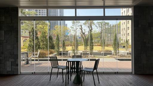 '철산자이 브리에르' 티하우스에서 바라본 풍경./성채리 인턴기자