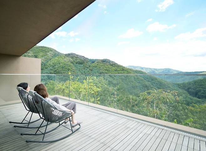 선마을 객실 테라스 전경. 선마을 제공