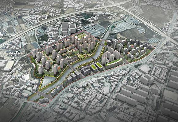 '포천송우2 공공지원민간임대주택 공급촉진지구'의 조감도. [사진=포천시]