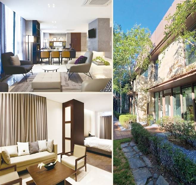 ① 곽생로 산후조리원 공용 라운지 ② 곽생로 산후조리원 객실 ③ 세인트파크 산후조리원 전경. 곽생로·세인트파크 산후조리원 제공