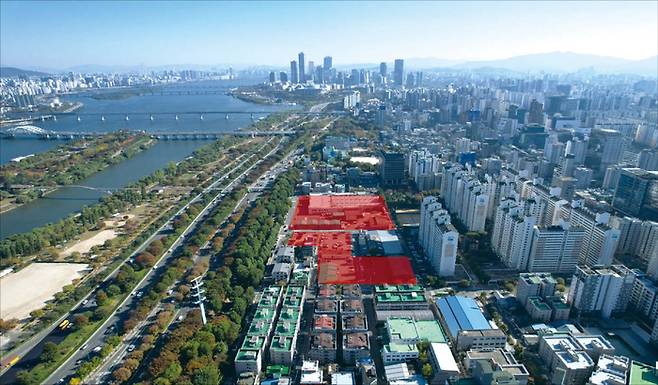 롯데칠성음료가 롯데물산에 매각하기로 한 서울 영등포구 양평동 부지 전경. (롯데물산 제공)