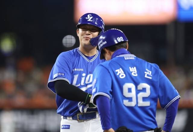 최근 절정의 타격감을 과시 중인 전병우. 사진=삼성 제공