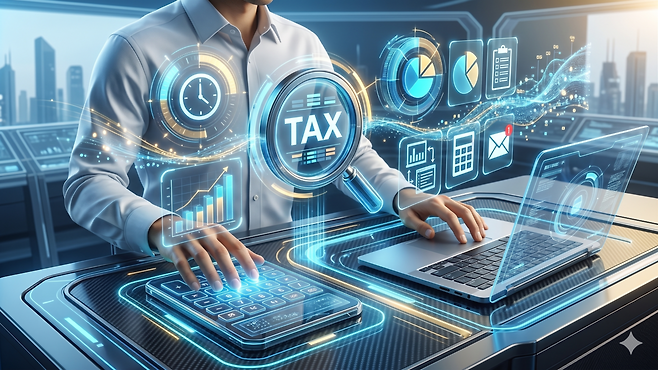 구글 제미나이를 통해 택스테크 서비스를 표현한 이미지.