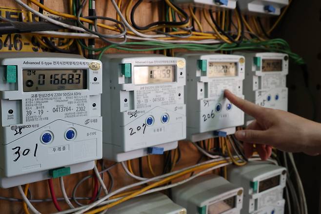 경기 김포 주택가 전기계량기 모습.(고이란 기자 photoeran@)