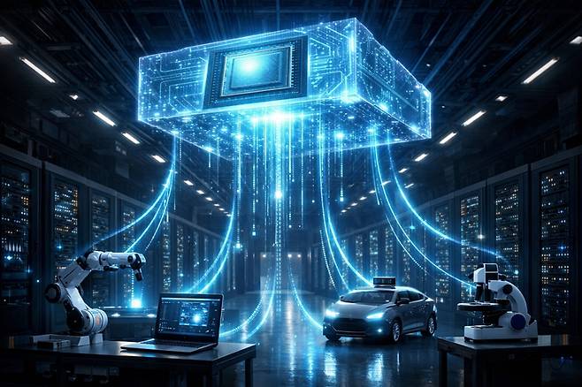 GPUaaS는 GPU자원을 클라우드 형태로 빌려 쓰는 서비스다. 대기업부터 스타트업까지 부담 없이 AI개발에 고성능 GPU자원을 투입할 수 있는 것이 장점이다. 이에 관련 산업도 급격히 성장하는 추세다. / 생성형 AI로 제작한 이미지