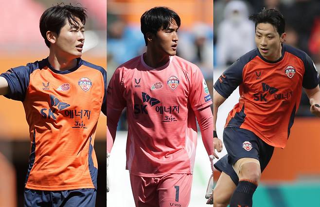 왼쪽부터 제주SK 장민규, 김동준, 신상은. 사진제공=제주SK
