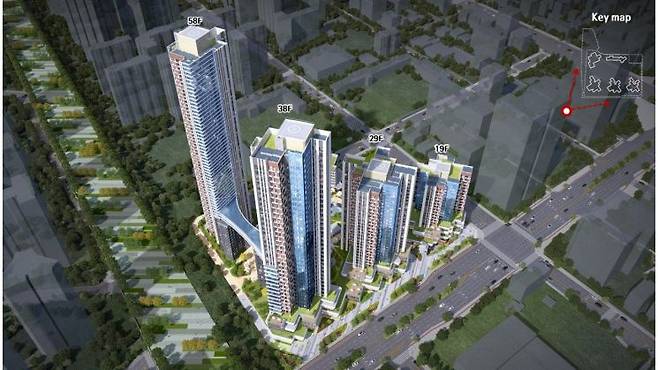 재건축을 통해 초고층 주상복합으로 탈바꿈하는 서울 서초구 서초동 진흥아파트 조감도. 서울시 제공