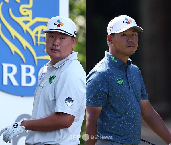 2026년 미국프로골프(PGA) 투어 시그니처 대회인 RBC 헤리티지 대회에 출전한 임성재, 김시우 프로가 1라운드에서 경기하는 모습이다. 사진제공=ⓒAFPBBNews = News1 (사진을 무단으로 사용하지 마십시오.)