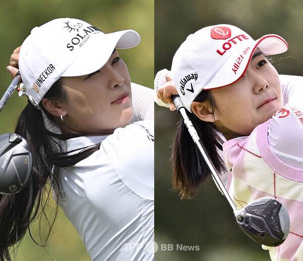 2026년 미국여자프로골프(LPGA) 투어 JM이글 LA 챔피언십 우승에 도전하는 윤이나, 황유민 프로. 사진제공=ⓒAFPBBNews = News1 (사진을 무단으로 사용하지 마십시오.)