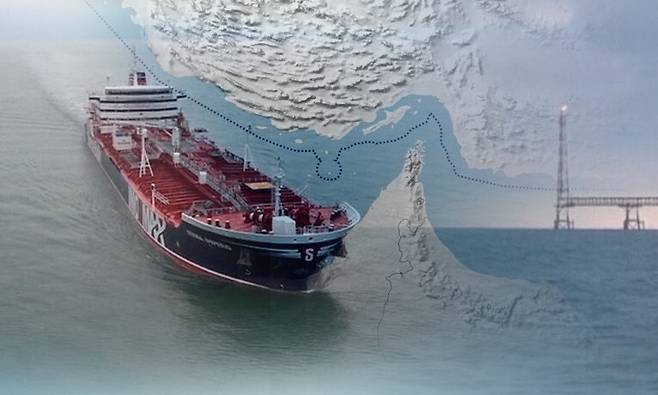 호르무즈 선박 컴퓨터그래픽. 연합뉴스