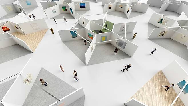 5월 21~24일 코엑스 마곡에서 열리는 제1회 하이브 아트페어 조감도. 사진 하이브 아트페어