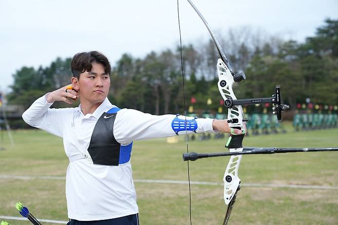 17일 끝난 2026 양궁 국가대표 최종 선발전에서 아이치-나고야 아시안게임 리커브 남자 대표로 뽑힌 김제덕. 사진 대한양궁협회