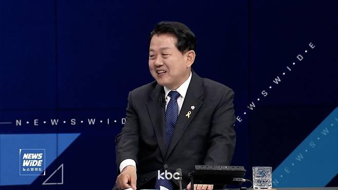 ▲ 16일 KBC <뉴스와이드>에 출연한 김병주 더불어민주당 국회의원