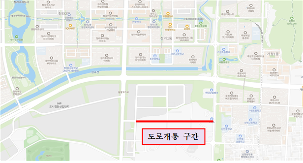 청라 IHP 진입도로 위치 . [인천시]