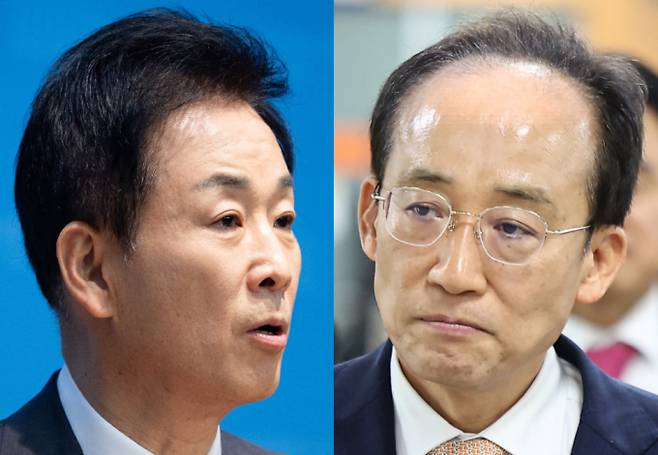 유영하 국민의힘 의원(왼쪽), 추경호 국민의힘 의원(오른쪽). / 사진=뉴스1