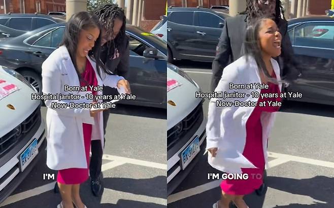 예일대 의대 레지던트 과정 합격 소식을 듣고 기뻐하는 앨런 [틱톡 갈무리]