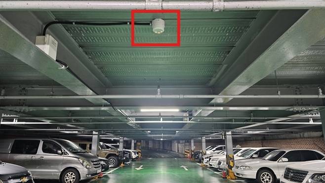 서울 관악구 원신공영주차장 지하에 설치된 비명인식 비상벨 - 서울 관악구 원신공영주차장 지하에 설치된 비명인식 비상벨  관악구 제공