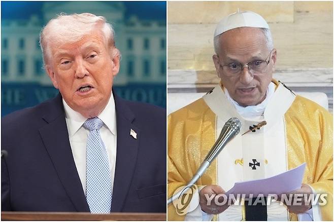 트럼프 미국 대통령(왼쪽)과 교황 레오 14세 [AP=연합뉴스 자료사진. 재판매 및 DB 금지]