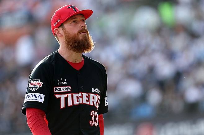 18일 선발투수로 나선 올러. KIA구단 제공