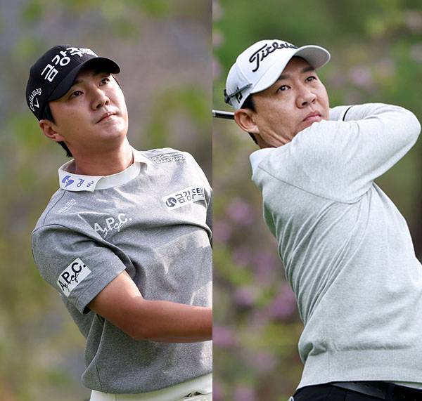 한국프로골프(KPGA) 투어 2026시즌 개막전 제21회 DB손해보험 프로미 오픈에 출전한 옥태훈, 권성열 프로가 2라운드에서 경기하는 모습이다. 사진제공=KPGA (사진을 무단으로 사용하지 마십시오.)