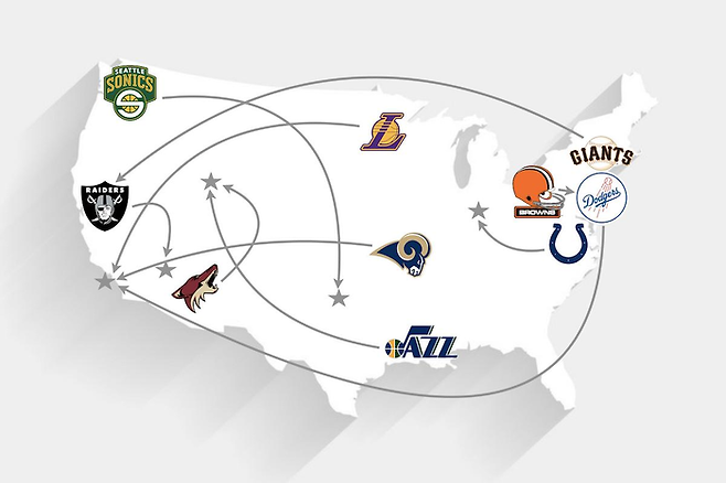 서부대확장으로 이동한 팀들