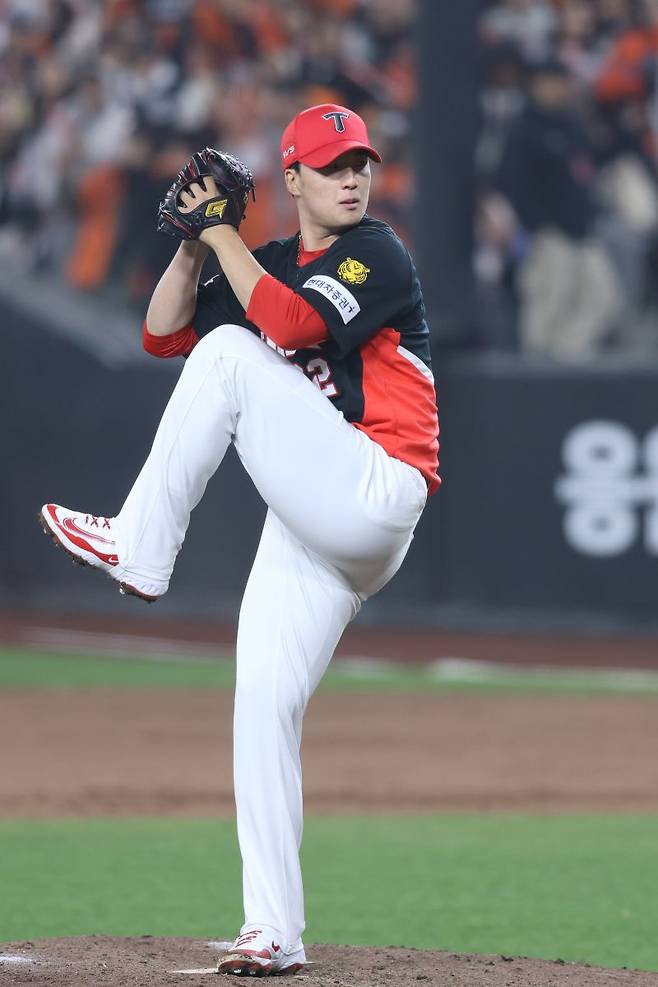 ▲ KIA 타이거즈 마무리투수 정해영이 시즌 초반 부진으로 인해 1군 엔트리에서 말소된 후 18일 2군 퓨처스리그 경기에 선발 등판했다. 1이닝 무실점을 선보였다. ⓒKIA 타이거즈