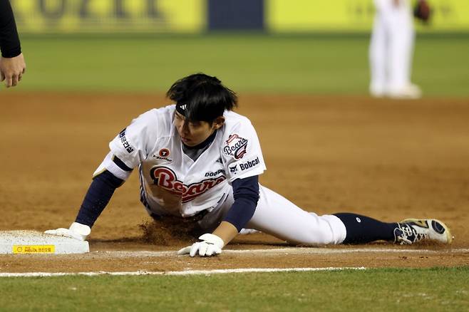 두산 베어스 외야수 김민석. /사진=두산 베어스 제공