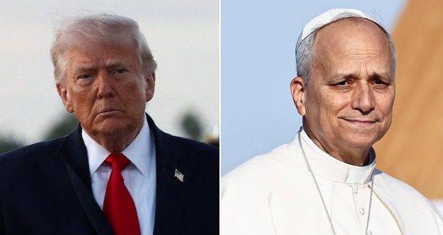 도널드 트럼프 미국 대통령(왼쪽)과 레오 14세 교황. 로이터=연합뉴스