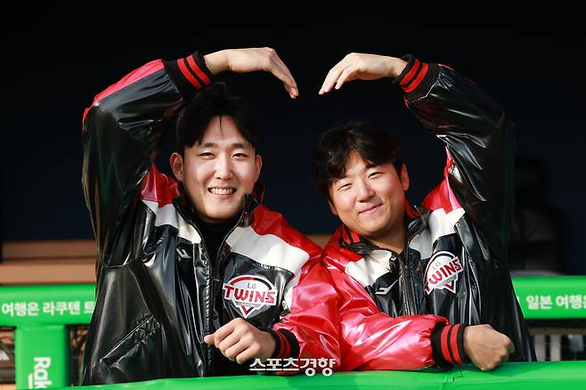 LG 좌완 선발 투수 손주영(왼쪽)과 송승기. 정지윤 선임기자