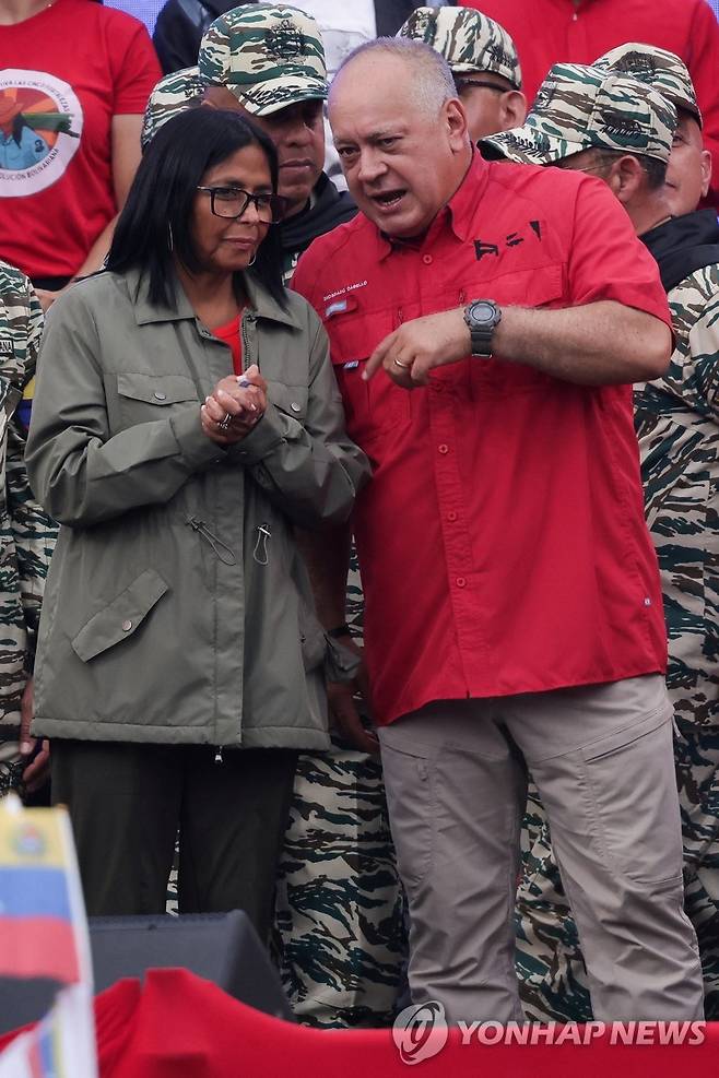 델시 로드리게스와 디오스다도 카베요 [로이터=연합뉴스]