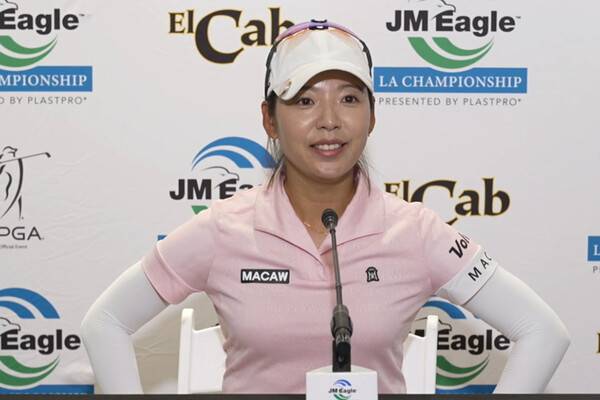 2026년 미국여자프로골프(LPGA) 투어 JM이글 LA 챔피언십 우승에 도전하는 이미향 프로가 3라운드 경기 후 인터뷰하는 모습이다. 사진출처=LPGA가 제공한 인터뷰 영상 화면 켑처 (사진을 무단으로 사용하지 마십시오.)