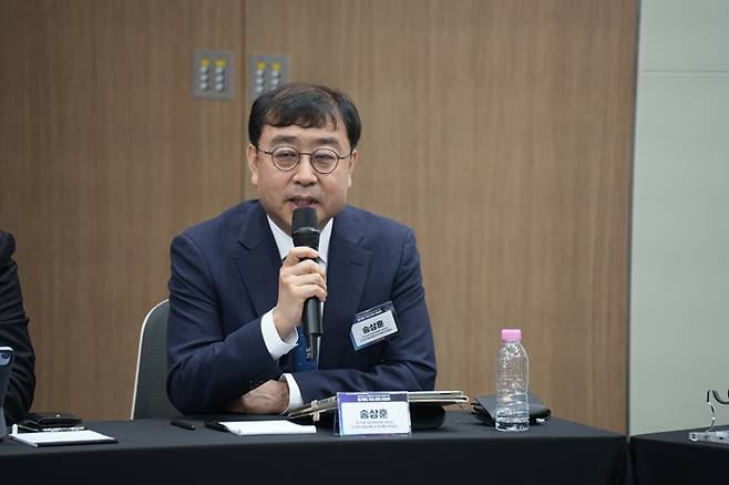 송상훈 국가인공지능전략위원회 단장의 모습. /사진=머니투데이방송 MTN