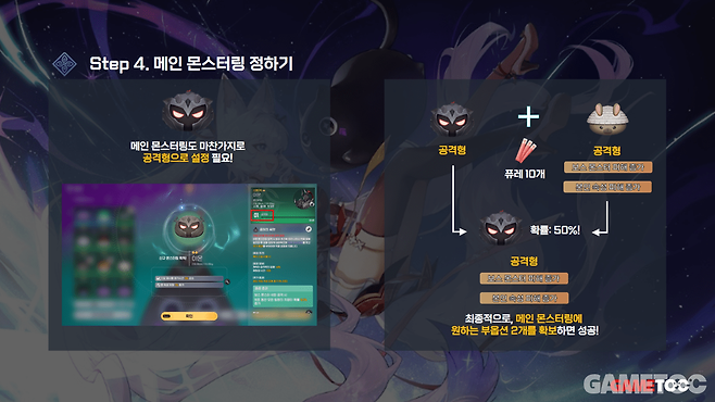 본인이 주력으로 사용할 공격형 메인 몬스터링을 준비하자 (사진= 서동규 기자)