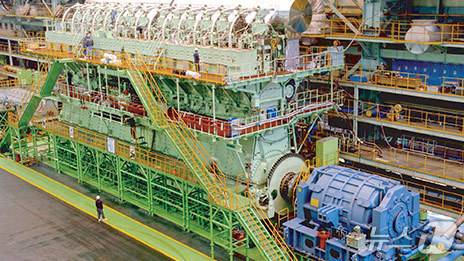 한화엔진 생산시설(한화엔진 홈페이지 갈무리).