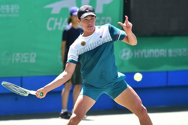 광주오픈챌린저 2회전에 오른 권순우. 광주광역시테니스협회