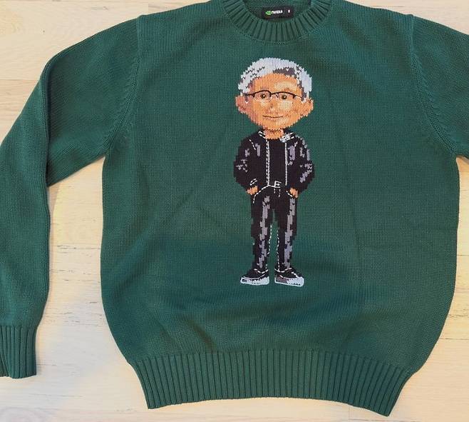 미국 이베이에서 판매 중인 젠슨 황 니트. 가격은 원가 대비 100달러 이상 올라갔다. / 이베이 캡처